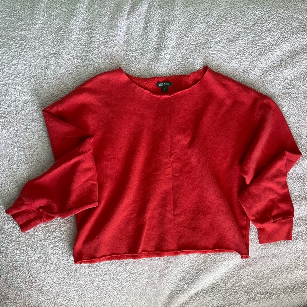 Super Fun Cropped Red Sweatshirt!